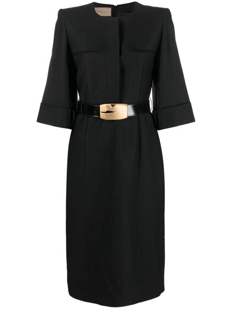 gucci black midi dress|Gucci ladies dresses.